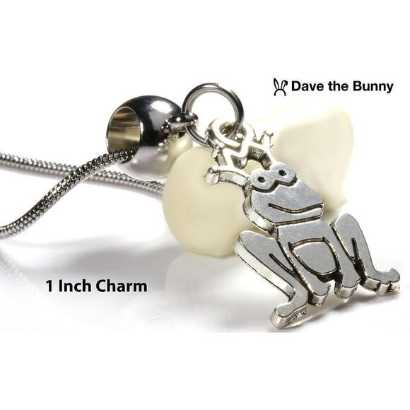 Frog Necklace - Frog with Crown Necklace Frog and Toad Gifts - Picture 3 of 8